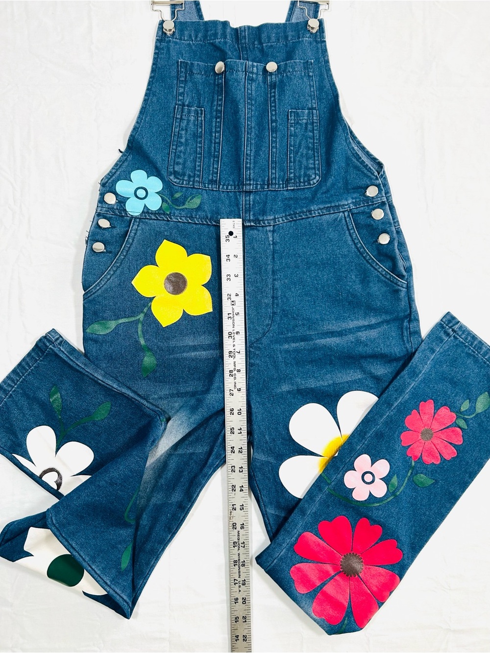 NWOT Sexyshine Women’s Classic Distressed Denim Bib Overalls - Picture 5 of 14